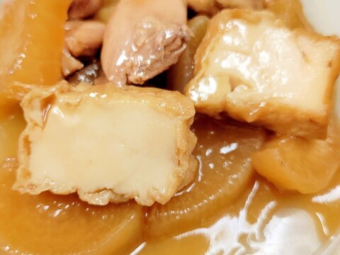 簡単(^^)鶏肉+大根+厚揚げのほっこり煮物♪